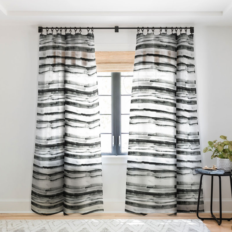 Panneau de rideau transparent Cayen Casablanca Earth Lines 1pc, 50 po x 84 po