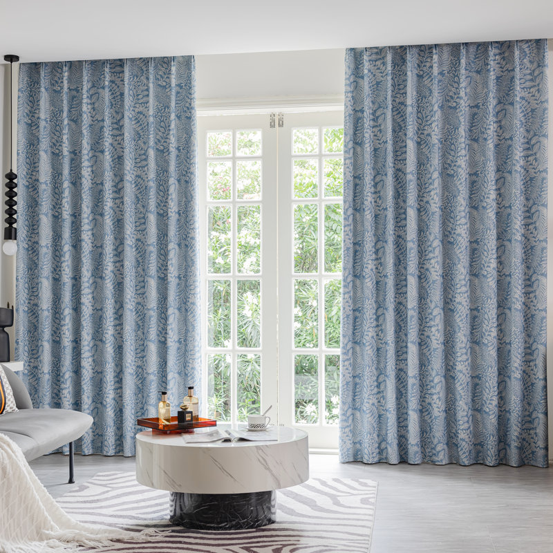 Aspen Linen Blend Room Darkening Curtain Pair (Set of 2), 50" W x 96" L