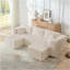 Canapé modulaire compact en velours côtelé modulaire compact de style minimaliste moderne