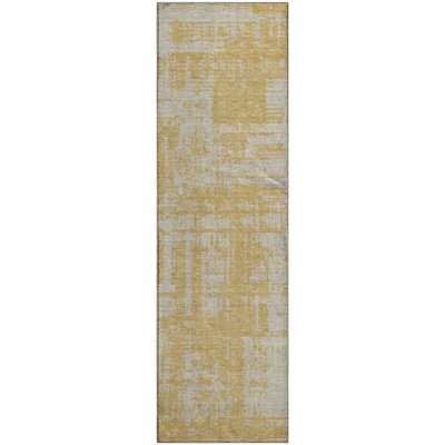 Premium Machine Washable Prisco Gold Rug