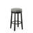 Modern Gray 30" Bar Height Swivel Stool with Plush Upholstered Seat-1696957846-1696957847