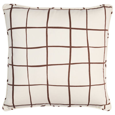 Schumacher x Miles Redd Painterly Windowpane Pillow