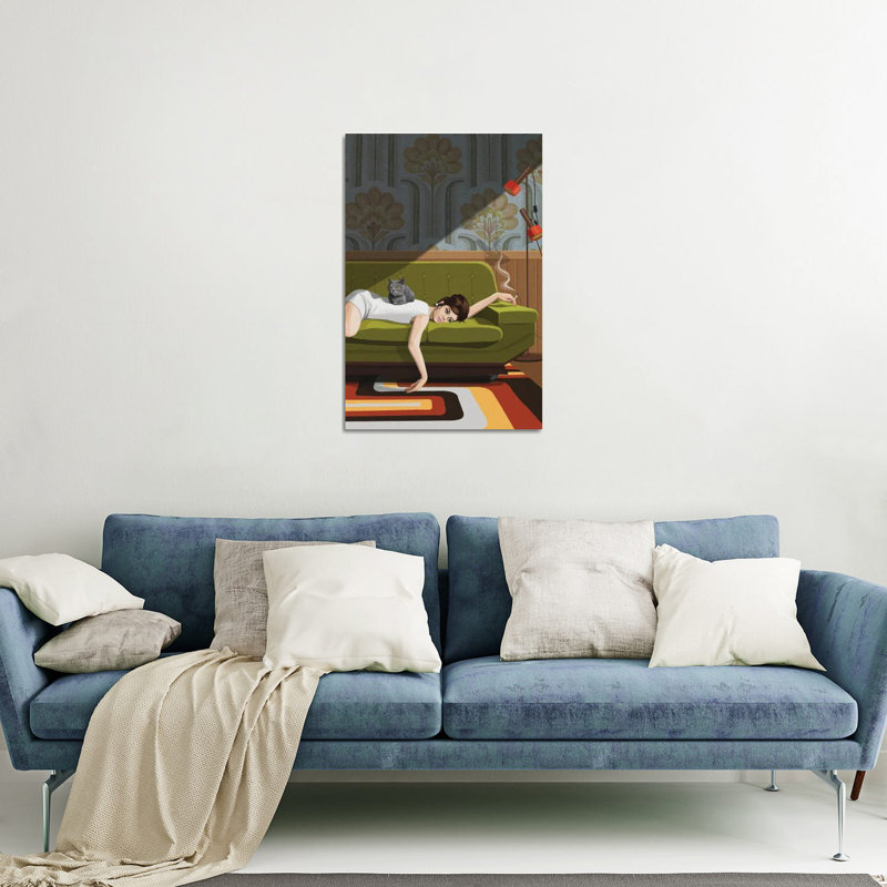 «Waiting Game» par Artcatillustrated - impression non encadrée, H 32 po x l 24 po x P 0,25 po