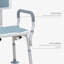 Northshire EVA Padded Shower Stool with Arms 4 Suction Foot Pads, Light Blue