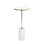 Short Cored Marble Table-Nickel