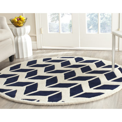 Deedie Hand Tufted Wool Geometric Rug