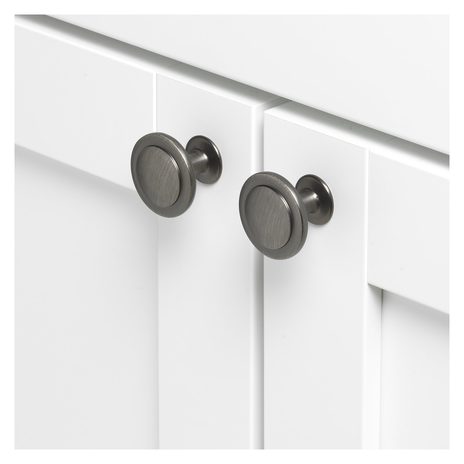 1 1/4" Diameter Mushroom Knob Multipack, Satin Pewter
