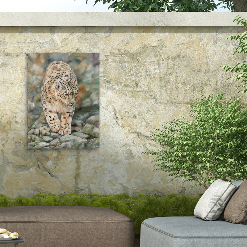 Toile d'extérieur David Stribble Snow Leopard, H 24 po x l 32 po