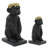 Monkey Figurine Resin Polyresin Sculpture with Floral Crown Animal Statue.-516863617-516863631