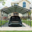 Pavillon de jardin moderne Rove avec toit en acier galvanisé et cadre thermolaqué-117887465