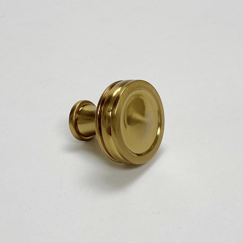 Warm Brass "Belfour" Round Cabinet Knob