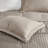 7 Piece Charmeuse Comforter - Taupe King Embroidery Pillow