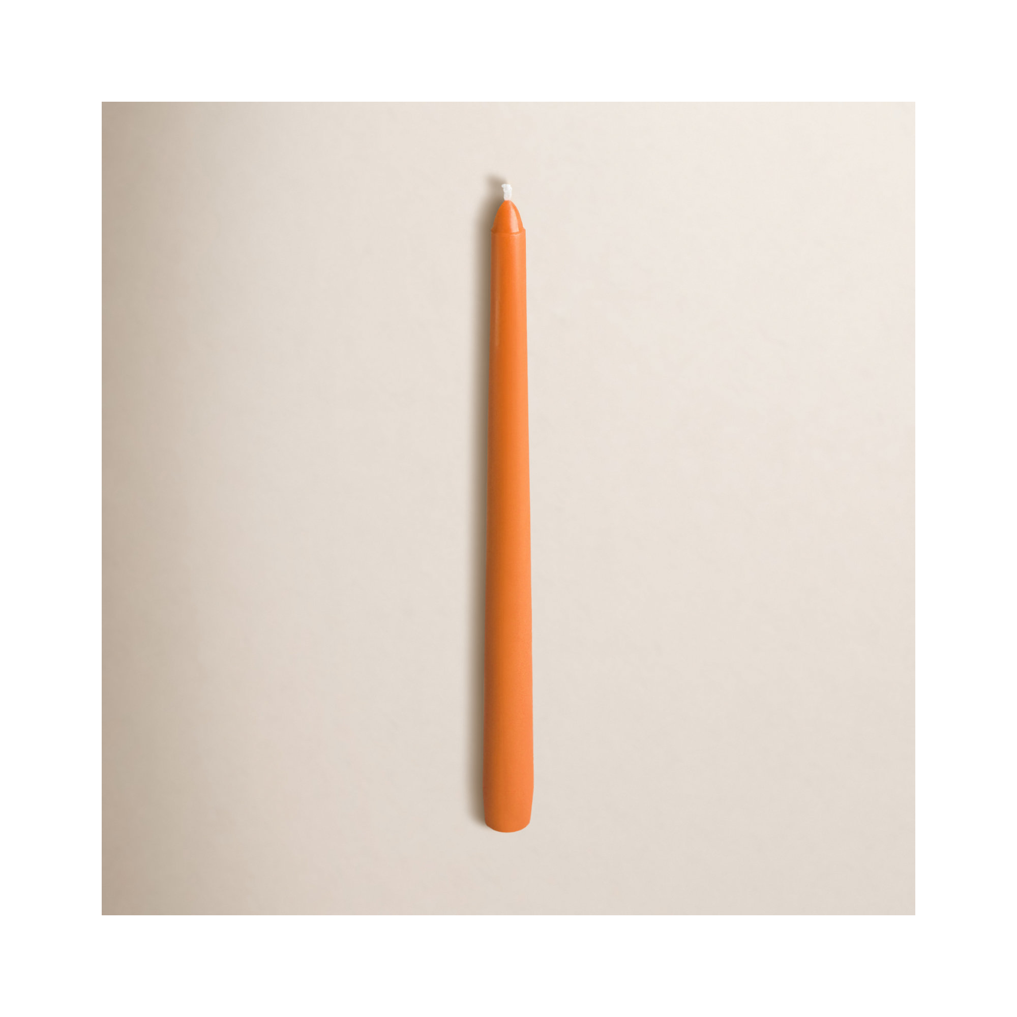 12 Piece Estela Unscented Taper Candle Set, Orange