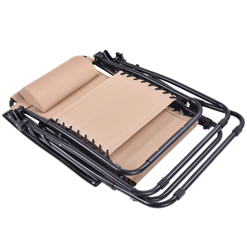 Markus Outdoor Metal Chaise Lounge, Beige