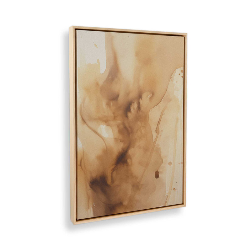 «Burnt Echoes I», reproduction sur toile, Cadre américain en érable flottant, H 18,75 po x l 12,75 po x P 1,75 po