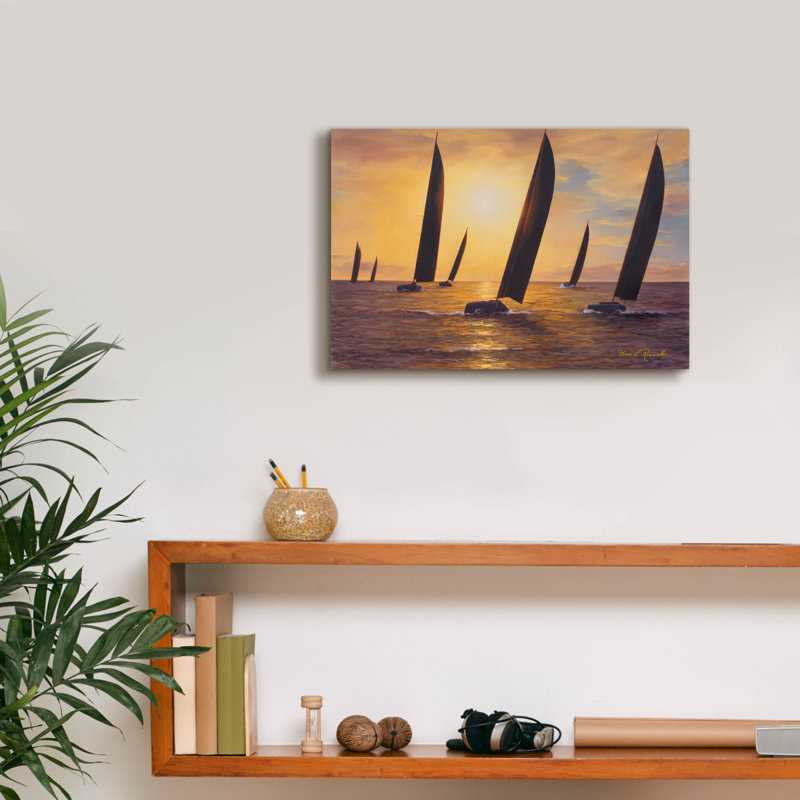 «Into The Sunset» par Diane Romanello, H 12 po x l 18 po x P 0,75 po