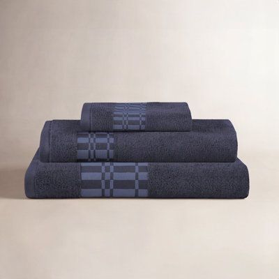 Davis 3-Piece Geometric Cotton Towel Set