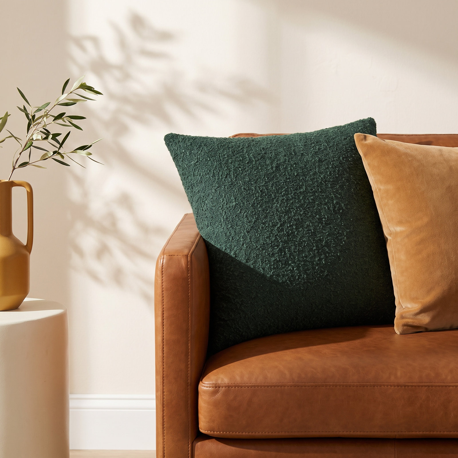 Amalfi Pillow Cover, Down, Square 20", Green