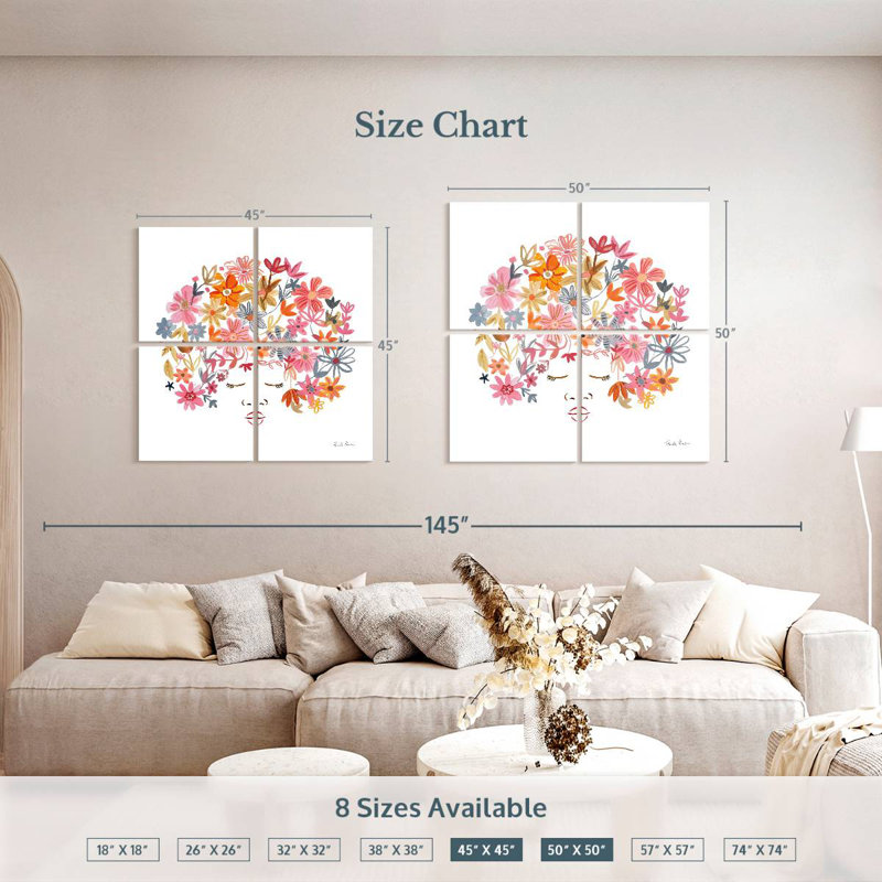 Beautés florales Leisha, H 50 po x l 50 po