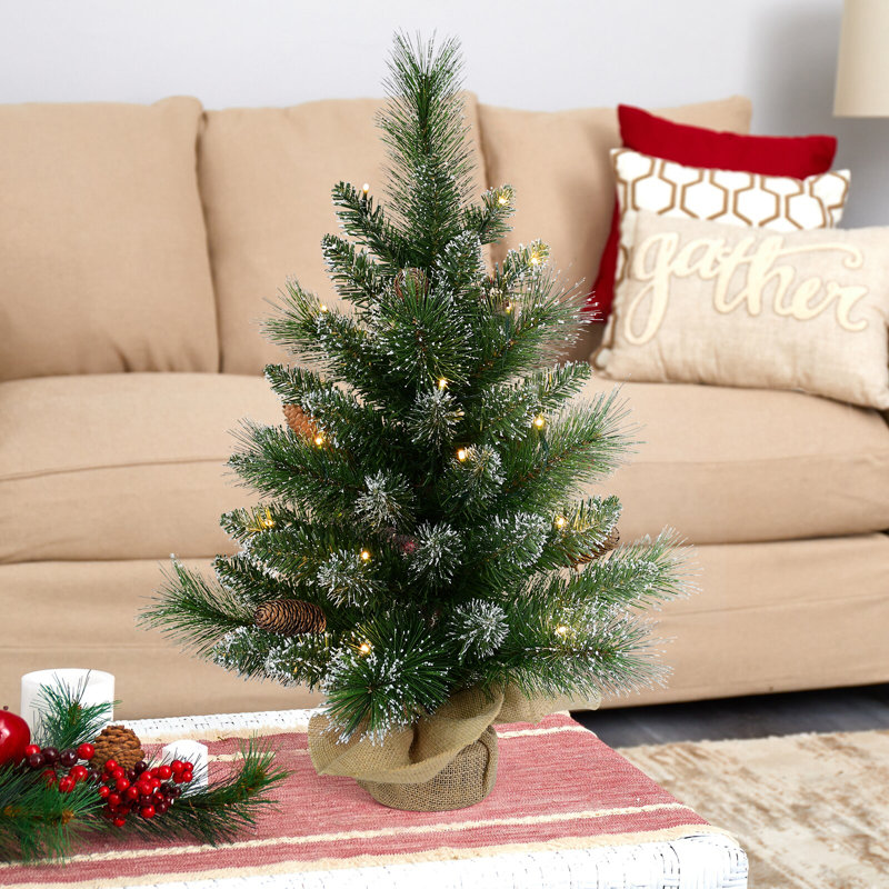 Arbre de Noël pin de table pré-éclairé