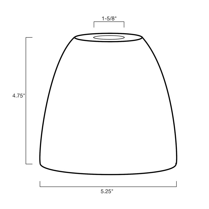 Abat-jour bol en verre blanc 4,75 "