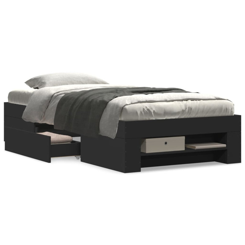 Storage Bed, Black, Small Single (2'6)