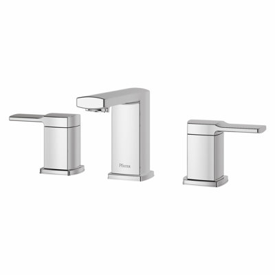 Robinet de salle de bain à large entraxe avec drain Deckard