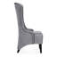 Fauteuil d'appoint en velours de 23,4 po de large, relaxant à haut dossier. Gris pour les espaces de vie. Pieds en bois. Rembourrage doux. Tissu de qualité supérieure. Éponge épaissie pour un confort durable. Chaise d'appoint moderne large. Confortable et fonctionnel.-488966316