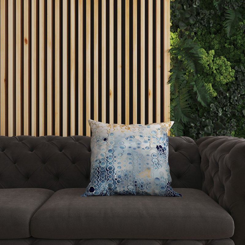 Water Ripples Reversible Throw Pillow, 16"H x 16"W, Broadcloth
