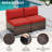 2-Person Armless Outdoor Seating Group With Cushions-1478708829