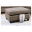 Ensemble de canapé modulaire 3 pièces contemporain avec méridienne réversible et repose-pieds, tissu Mocha Dorris