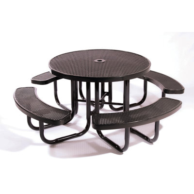 Table de pique-nique ronde poinçonné 46 po