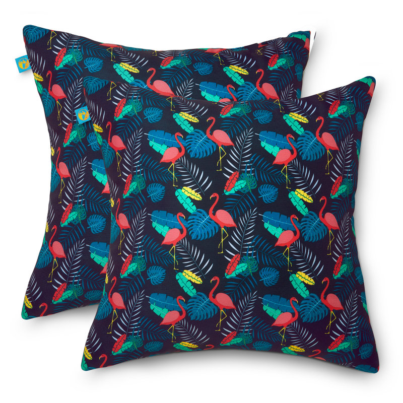 Housse de coussin d'extérieur carré et insert, Bleu marine
