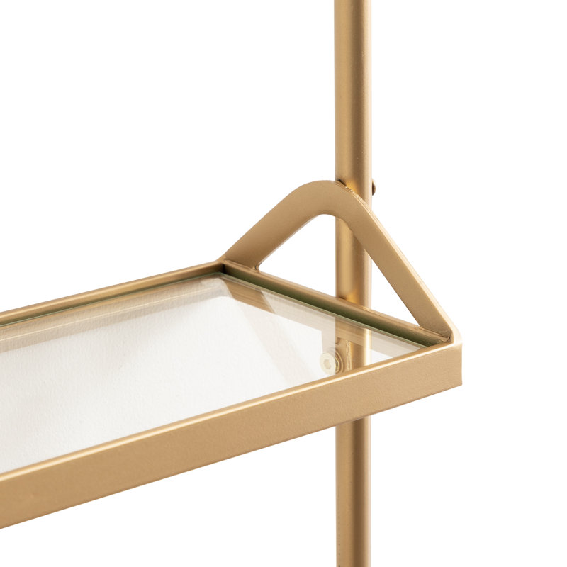 Tiered Storage Wall Shelf, Gold