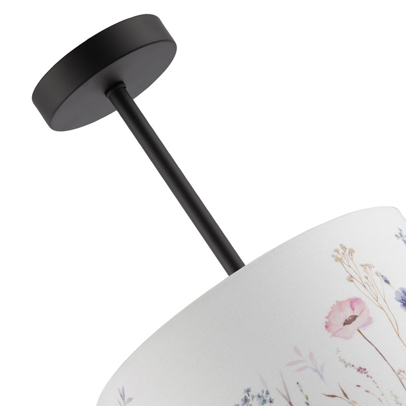 Classic Ceiling Light Fixture To Showcase Lamp Shades By Happy Homewares, Matte Black
