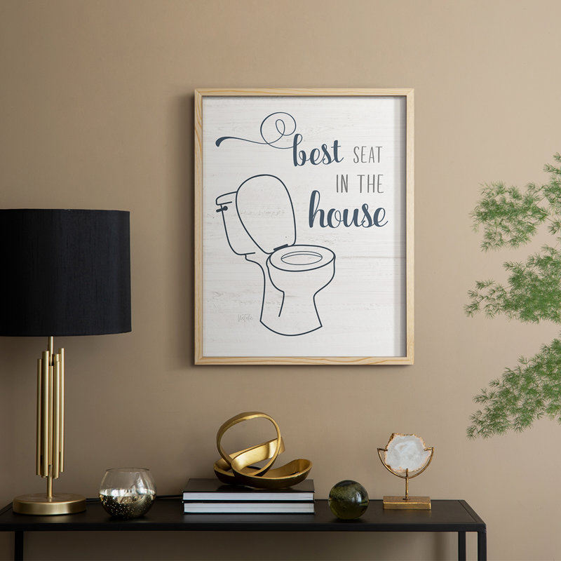 Best Seat Framed Print - Solid Wood, Natural, 11" H x 9" W