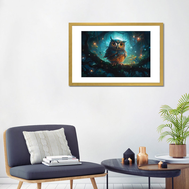 Cosmo, Gold Open Corner Frame Paper, 24" H x 32" W x 1" D