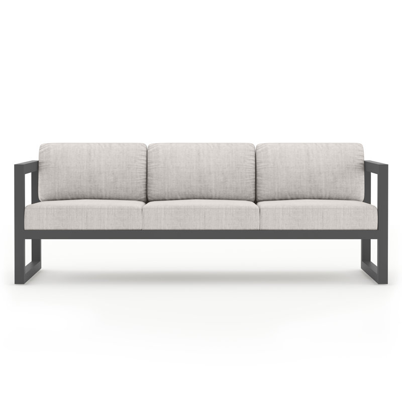 Avion 3 Piece Sofa Set With Swivel, Slate, Cast Silver Sunbrella®
