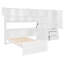 Lit plateforme simple en bois avec bureau intégré, garde-robe et solutions de rangement, parfait pour les espaces de vie modernes et efficaces-1105985612