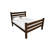 Brown Solid Wood Queen Bed Frame