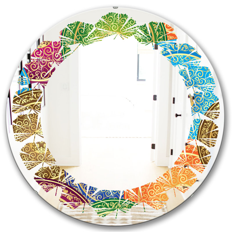 Miroir mural Leaves, H 31,5 po x l po