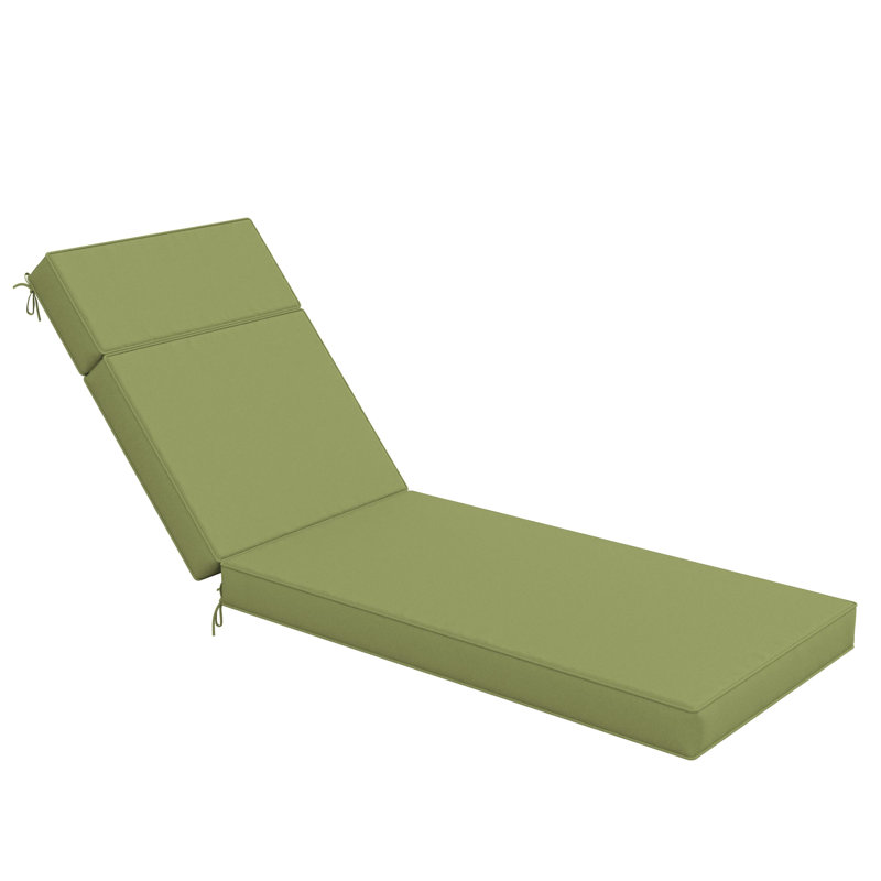Coussin de chaise longue d'extérieur 4 po Wynee (1 pièce), 80" W x 26" D, Pois vert