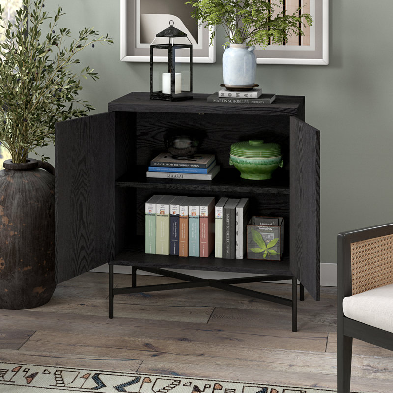 Dodson Accent Cabinet, Black Grain