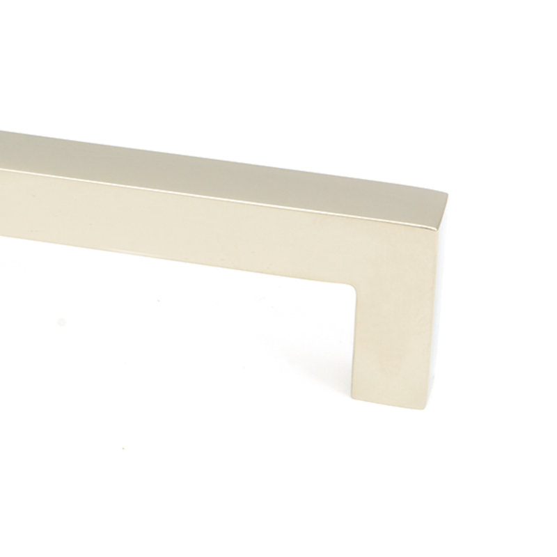 Matt Black Albers Pull Handle - Large, 16 cm, Polished Nickel