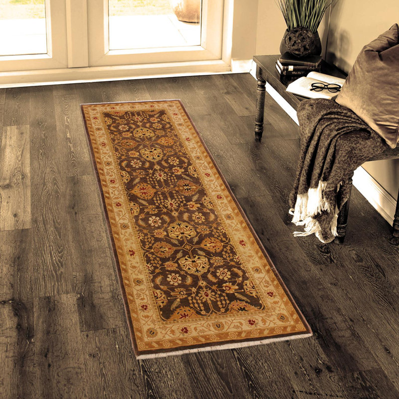 Tapis de couloir oriental en laine noué à la main 3 pi 2 po x 8 pi 1 po Pariaman