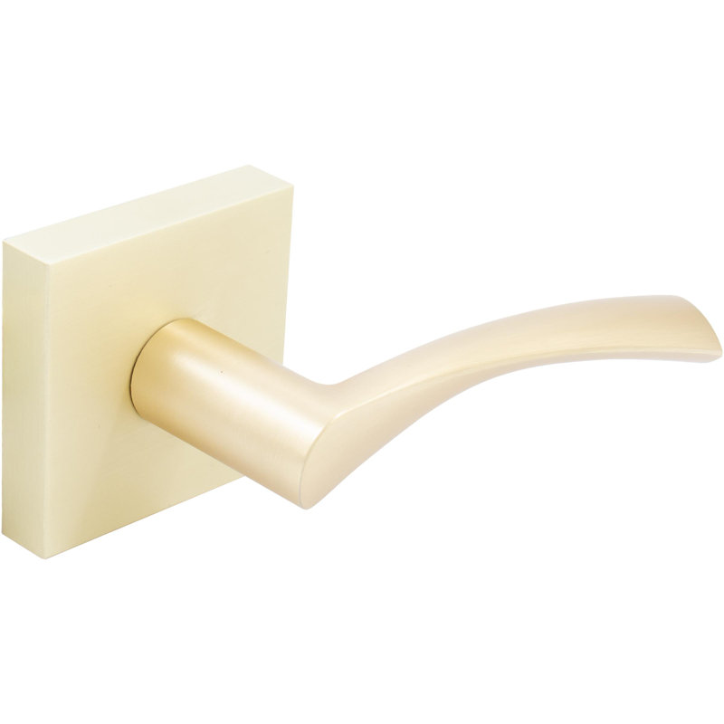 Satin Brass Passage (Hall & Closet) Door Lever