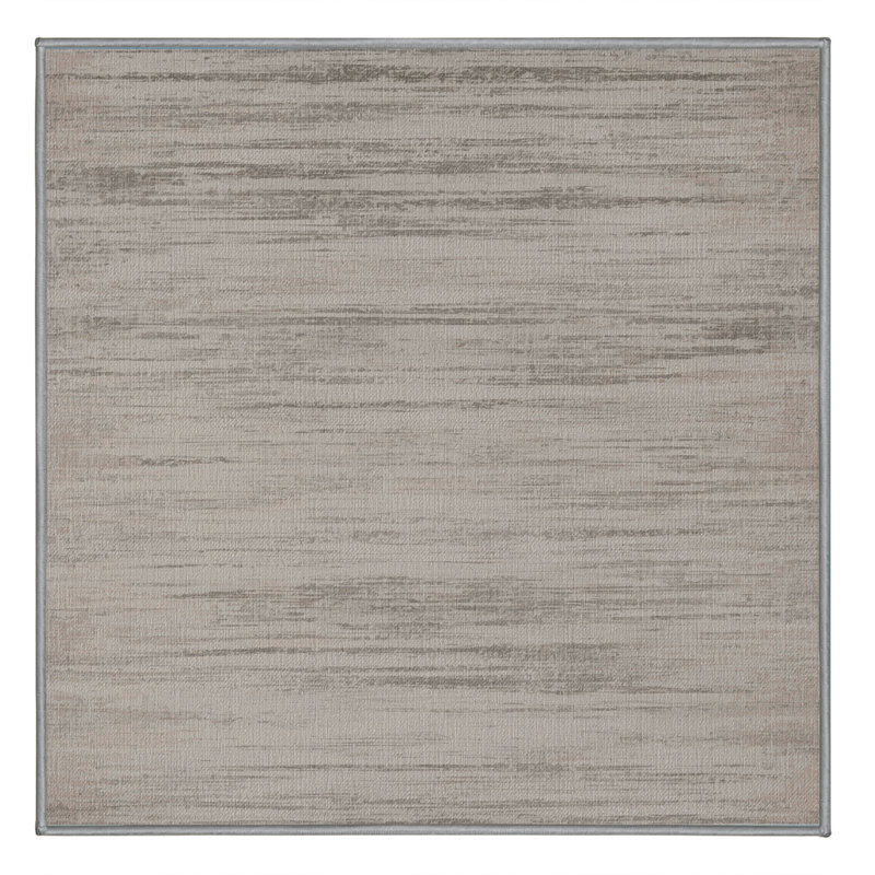 Machine Washable Abstract Gray Area Rug, Square 7'