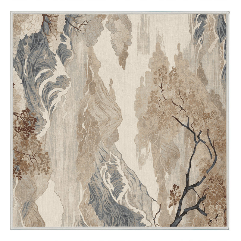 Crimson Flow Rug, Square 6'