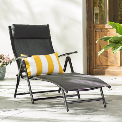 Burnstad Outdoor Metal Chaise Lounge