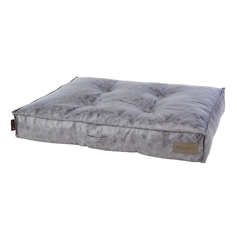 Knightsbridge 100% Polyester Pet Bed, 18cm H x 60cm W x 80cm D, Grey